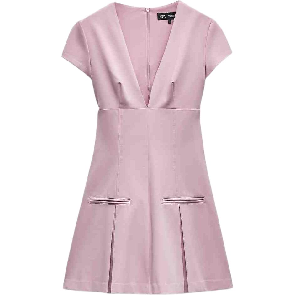 ZARA Женское платье с коротким рукавом Trf розовое
ZARA Женское платье с коротким рукавом Trf розовое