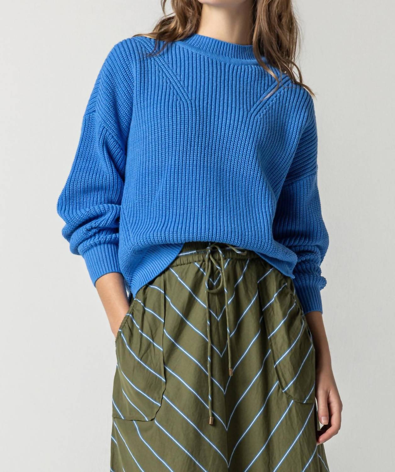 Свободный свитер в рубчик цвета Лазурит Lilla P, Lapis
Свободный свитер в рубчик цвета Лазурит Lilla P, Lapis