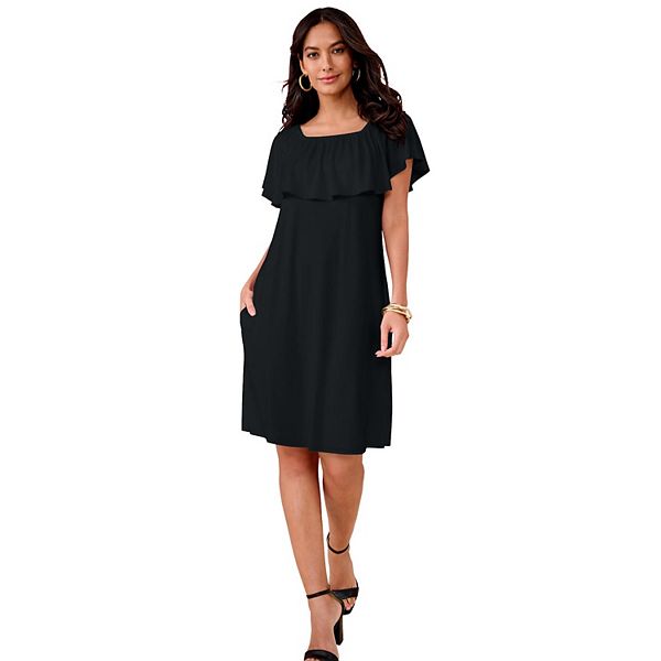 Женское платье-трансформер с воланами из стрейч-трикотажа plus size Roaman'S, Black
Женское платье-трансформер с воланами из стрейч-трикотажа plus size Roaman'S, Black