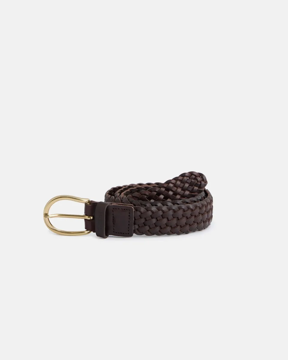 Классический кожаный плетеный ремень Silbon, коричневый
Классический кожаный плетеный ремень Silbon, коричневый