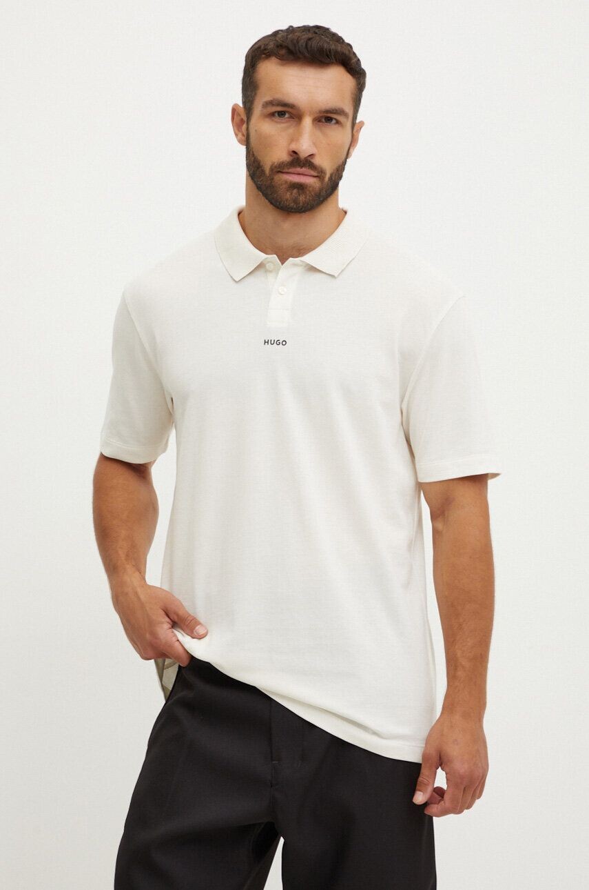 Рубашка-поло HUGO из хлопка, бежевый
Рубашка-поло HUGO из хлопка, бежевый