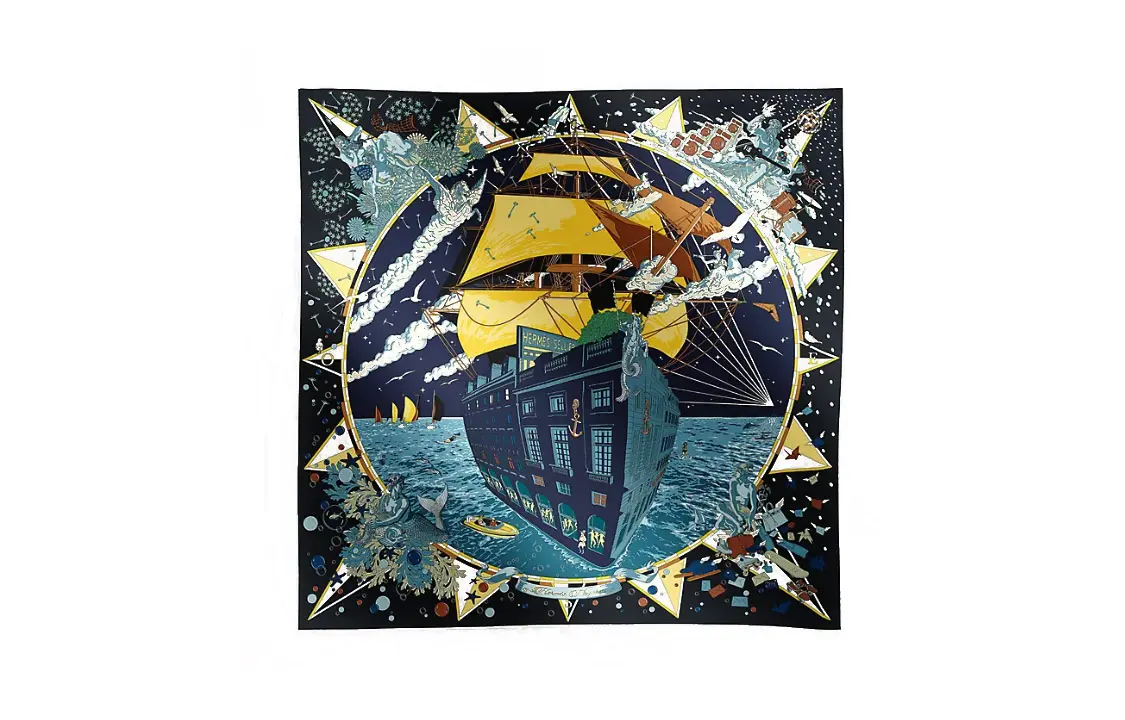 Шёлковый платок HERMES Мультиколор 
Шёлковый платок HERMES Мультиколор