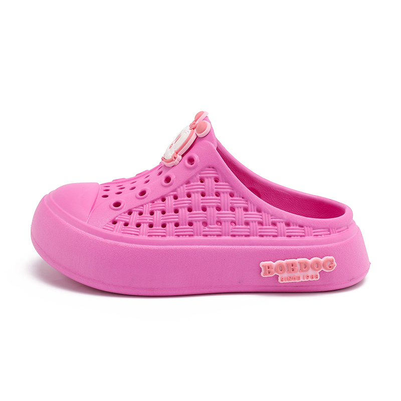 Нескользящие водонепроницаемые и дышащие тапочки для детей BOBDOG, розовый/красная