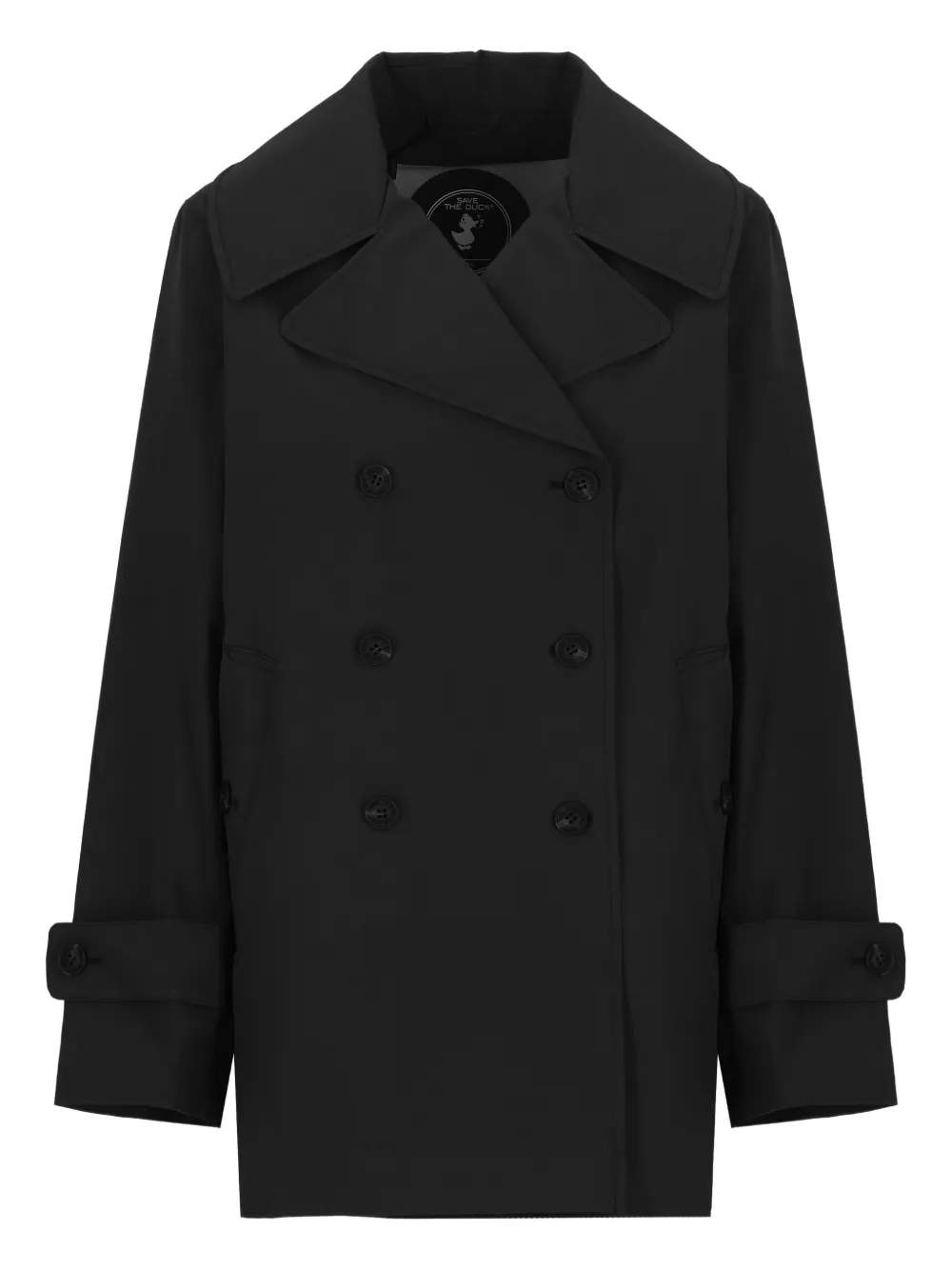 Двубортное пальто Save The Duck, черный 
Двубортное пальто Save The Duck, черный