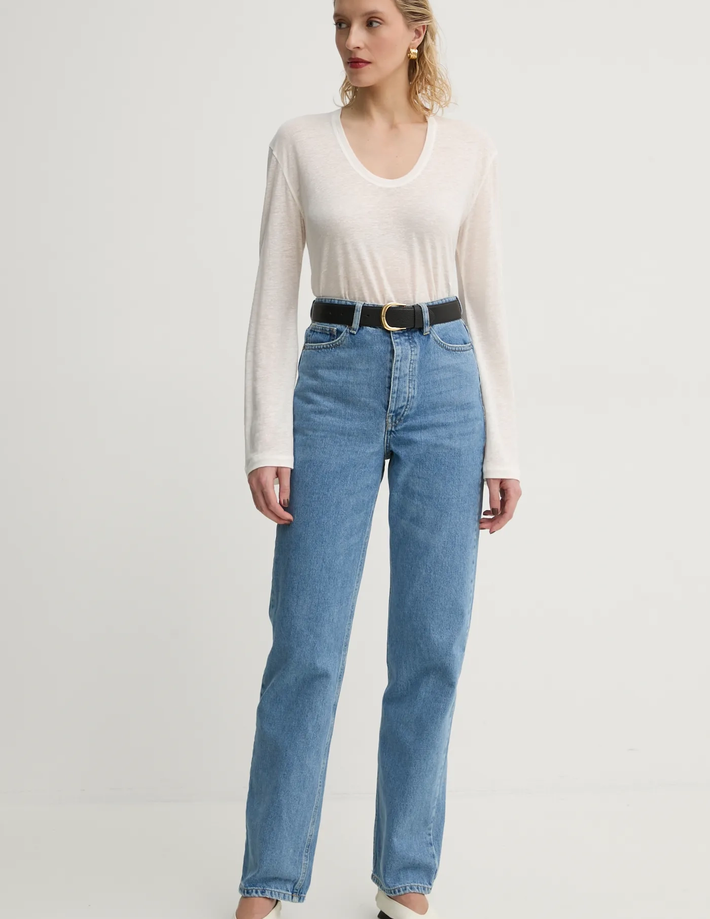 Футболка с длинными рукавами By Malene Birger, бежевый 
Футболка с длинными рукавами By Malene Birger, бежевый