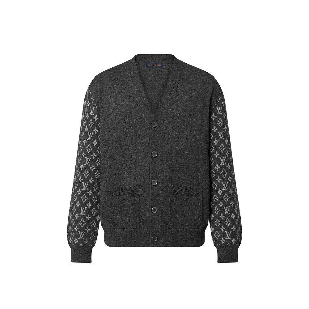 Кардиган из кашемира с монограммой Louis Vuitton, серый 
Кардиган из кашемира с монограммой Louis Vuitton, серый