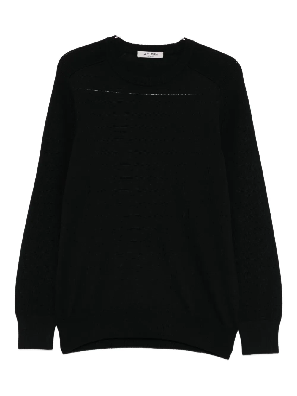 Ребристый свитер с круглым вырезом Fileria, черный
Ребристый свитер с круглым вырезом Fileria, черный