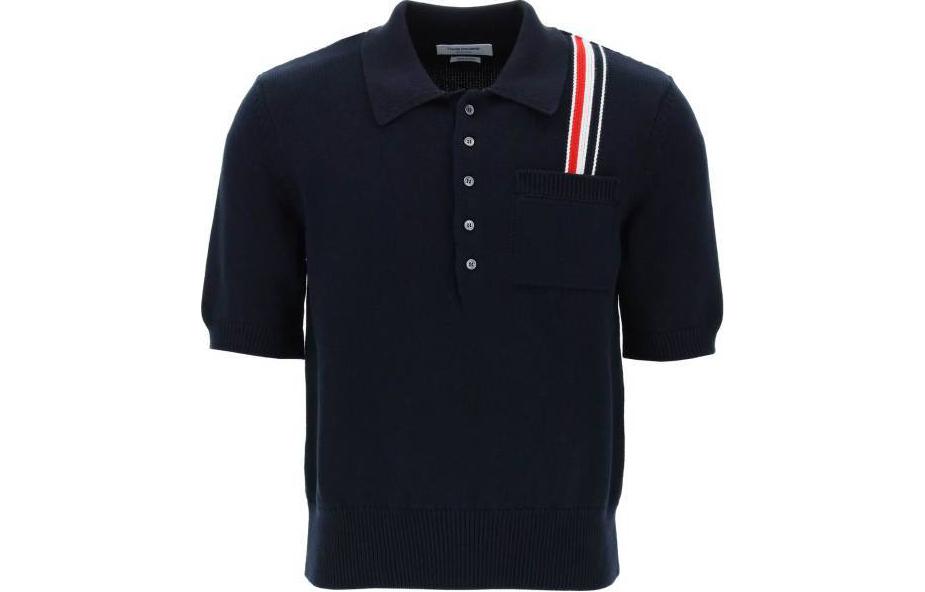 Rwb Stripe Straight Hem вязаная поло THOM BROWNE, черный
Rwb Stripe Straight Hem вязаная поло THOM BROWNE, черный
