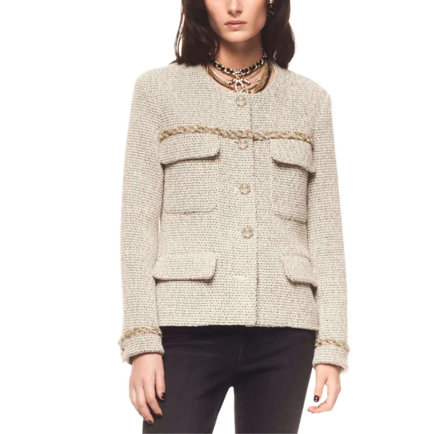 CHANEL Куртка женская черно-белая, Black White
CHANEL Куртка женская черно-белая, Black White