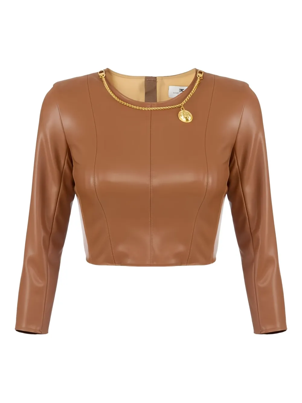 Топ с круглым вырезом Elisabetta Franchi, коричневый
Топ с круглым вырезом Elisabetta Franchi, коричневый