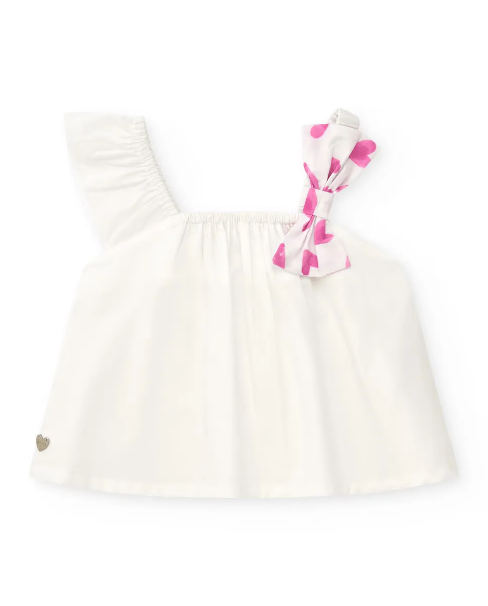 Асимметричная рубашка для девочки с контрастным бантом Tuc tuc, белый
Асимметричная рубашка для девочки с контрастным бантом Tuc tuc, белый