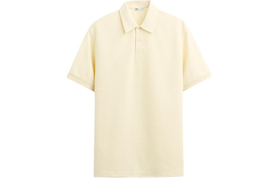 Рубашка поло мужская бледно-желтая Zara, светло-желтый
Рубашка поло мужская бледно-желтая Zara, светло-желтый