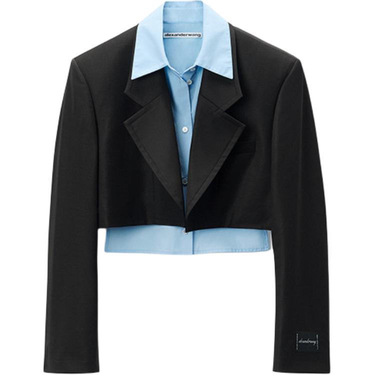 Престильный укороченный блейзер Alexander Wang, черный
Престильный укороченный блейзер Alexander Wang, черный