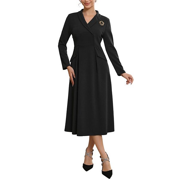 Женское платье-блейзер с лацканами, v-образным вырезом и длинными рукавами Inspire Chic, Black
Женское платье-блейзер с лацканами, v-образным вырезом и длинными рукавами Inspire Chic, Black