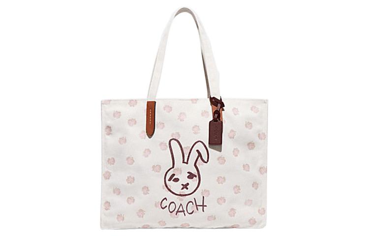 COACH Переработанная холщовая сумка с переработанной кожей, большая женская наплечная сумка белого цвета
COACH Переработанная холщовая сумка с переработанной кожей, большая женская наплечная сумка белого цвета