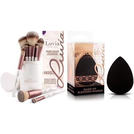 Набор кистей для макияжа Luvia и спонж для бьюти-блендер — очень мягкий спонж для растушевки в цвете Timeless Black — Prime Vegan Luvia Cosmetics
Набор кистей для макияжа Luvia и спонж для бьюти-блендер — очень мягкий спонж для растушевки в цвете Timeless Black — Prime Vegan Luvia Cosmetics