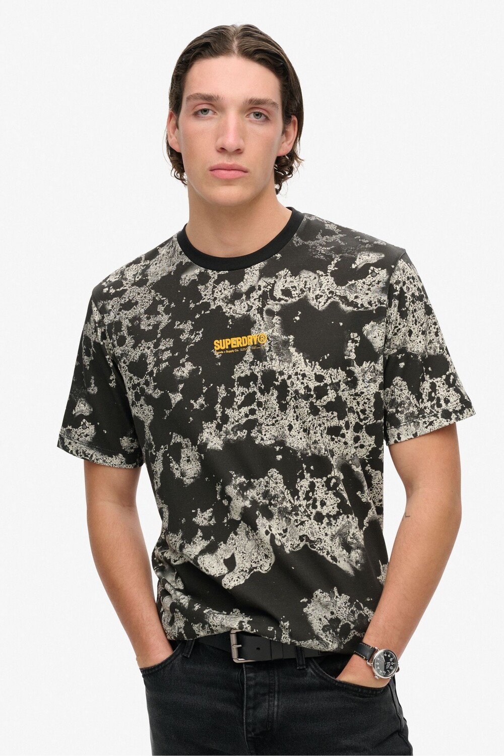 Свободная футболка с камуфляжным принтом, 100% хлопок Superdry, зеленый
Свободная футболка с камуфляжным принтом, 100% хлопок Superdry, зеленый