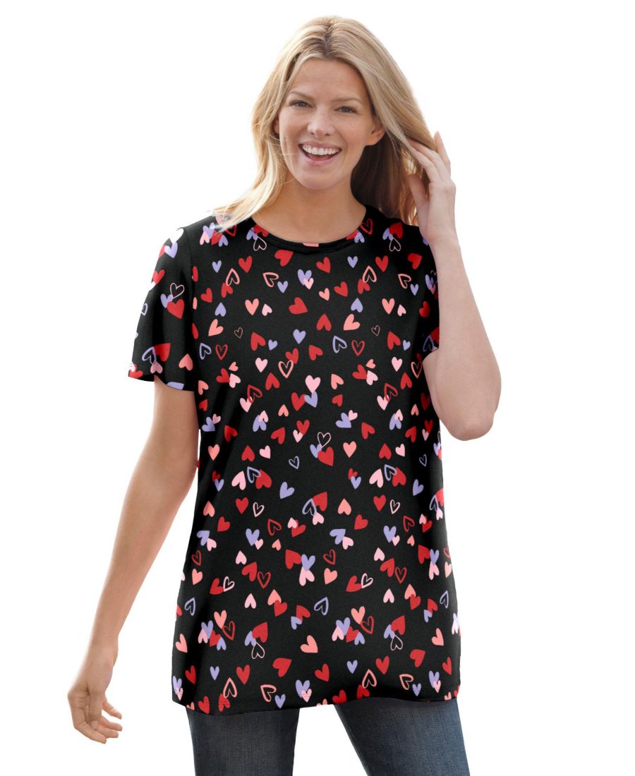 Женская футболка Within Tops & Tees с коротким рукавом и круглым вырезом, с принтом Woman Within, Black tossed hearts, Черный, Женская футболка Within Tops & Tees с коротким рукавом и круглым вырезом, с принтом Woman Within, Black tossed hearts
Женская футболка Within Tops & Tees с коротким рукавом и круглым вырезом, с принтом Woman Within, Black tossed hearts, Черный, Женская футболка Within Tops & Tees с коротким рукавом и круглым вырезом, с принтом Woman Within, Black tossed hearts