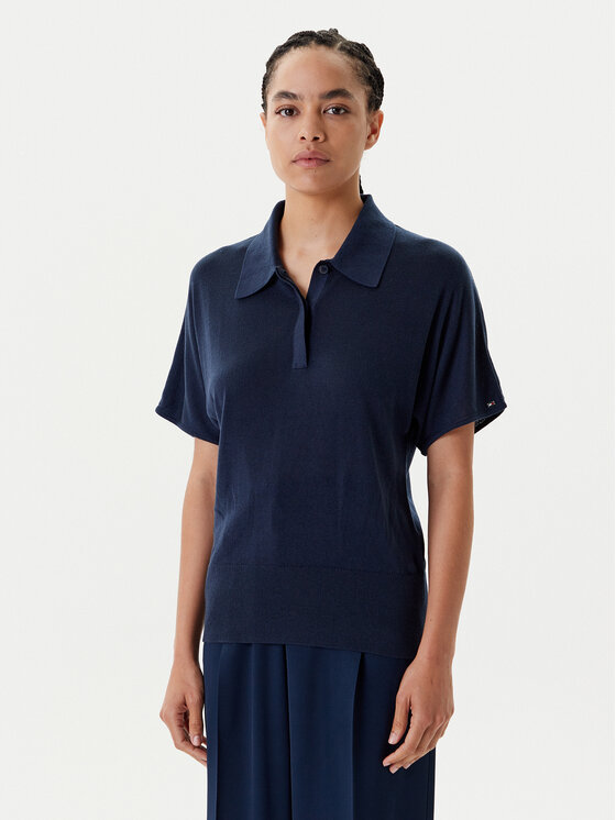 Рубашка поло стандартный крой WW0WW45652 Tommy Hilfiger, синий 
Рубашка поло стандартный крой WW0WW45652 Tommy Hilfiger, синий