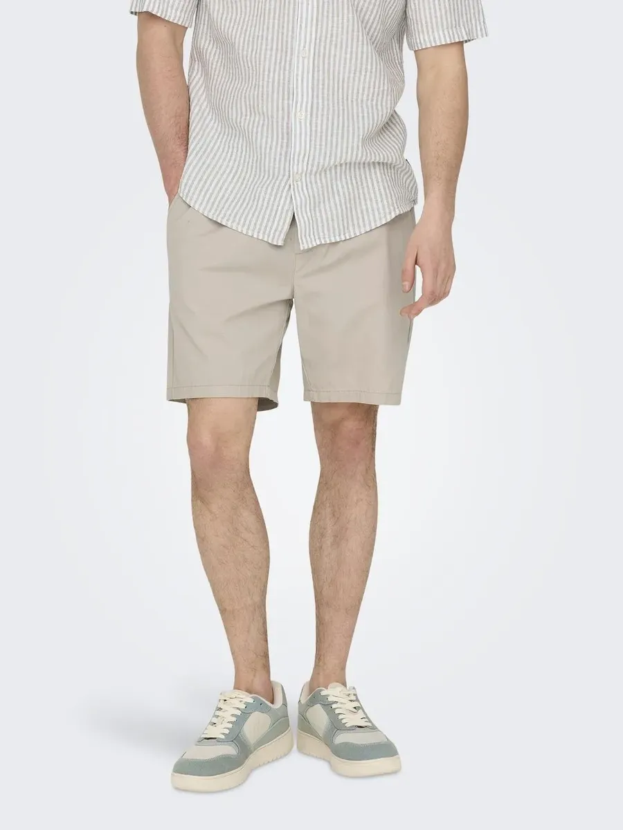 ONLY & SONS Шорты "ONSTEL LIFE 0119 SHORTS NOOS", цвет Silver Lining 
ONLY & SONS Шорты "ONSTEL LIFE 0119 SHORTS NOOS", цвет Silver Lining