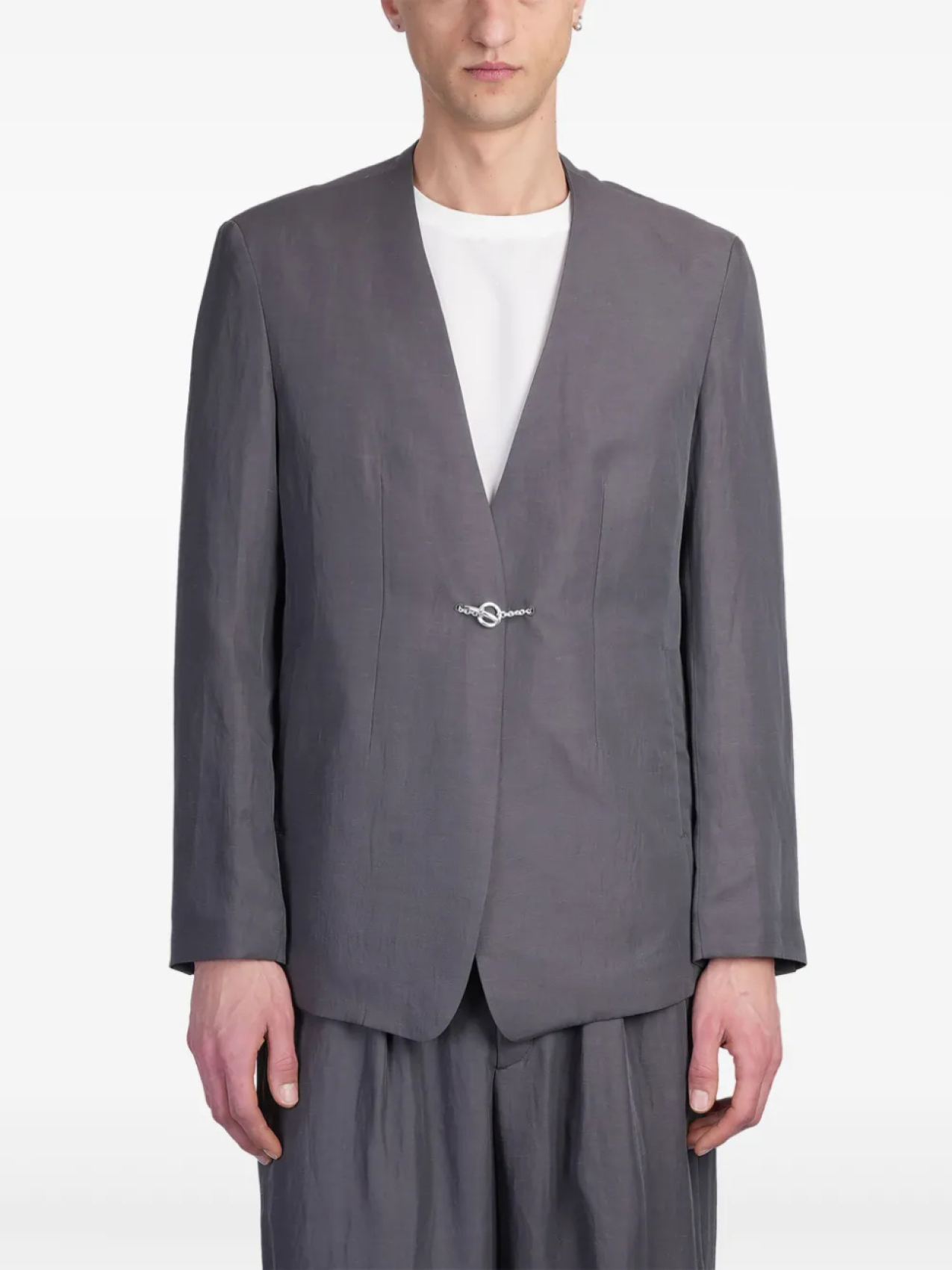 Блейзер из льняной ткани Attachment, серый
Блейзер из льняной ткани Attachment, серый