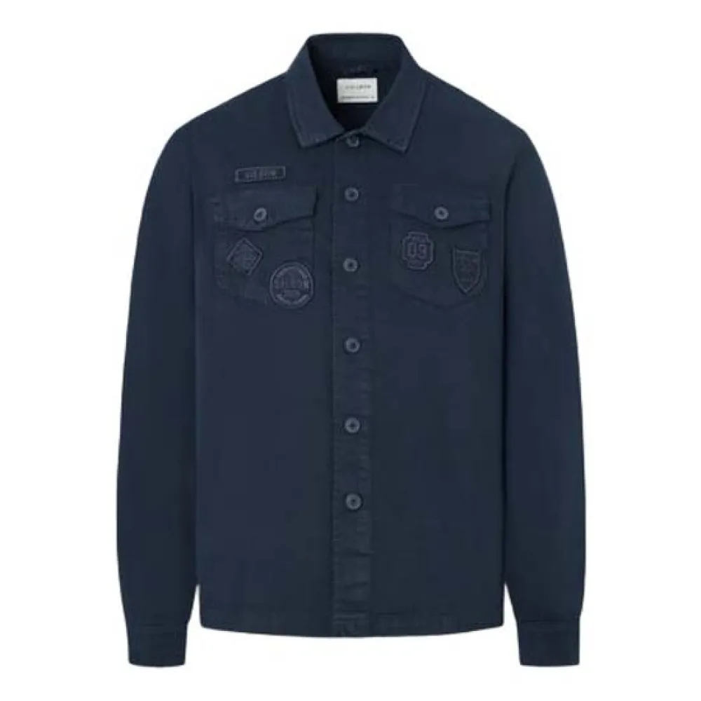 Куртка-рубашка с нашивками Silbon 1030102314, синий
Куртка-рубашка с нашивками Silbon 1030102314, синий