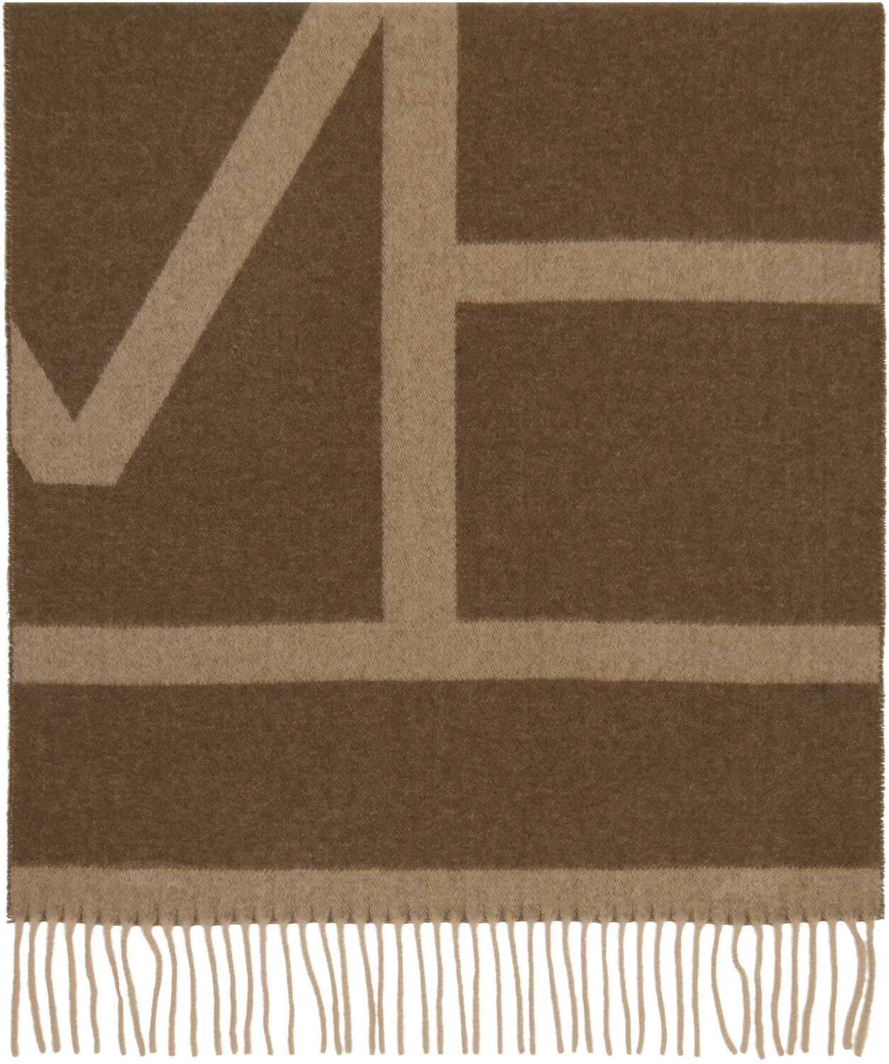 Коричневый шарф из жаккардовой шерсти с монограммой TOTEME
Коричневый шарф из жаккардовой шерсти с монограммой TOTEME