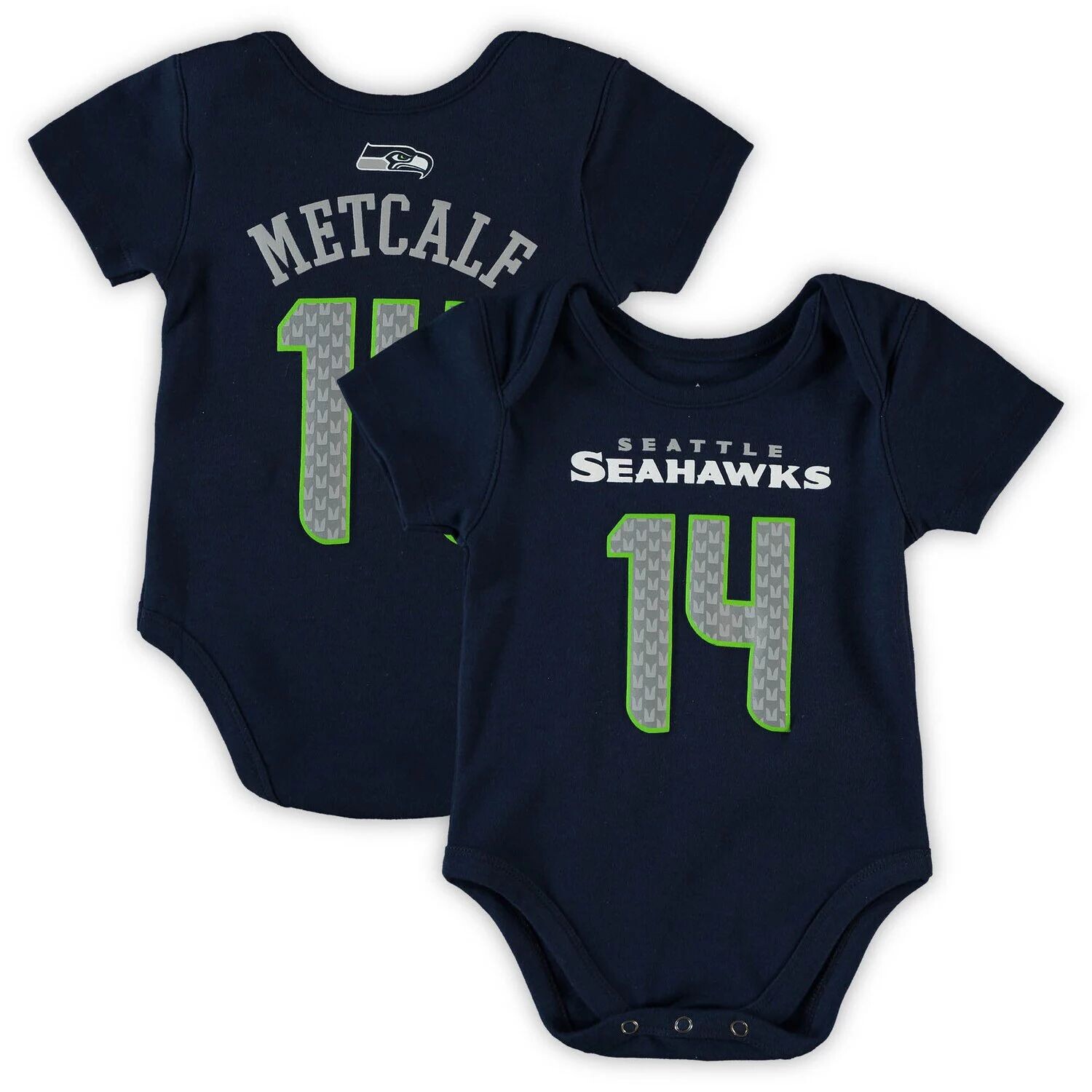 Боди для младенцев DK Metcalf College Navy Seattle Seahawks Mainliner Имя и номер игрока Outerstuff
Боди для младенцев DK Metcalf College Navy Seattle Seahawks Mainliner Имя и номер игрока Outerstuff