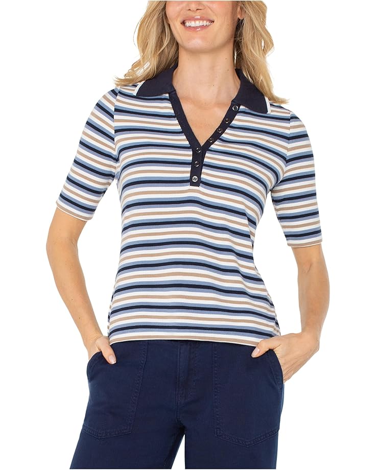 Топ Liverpool Los Angeles Shirred Half Sleeve Collared Henley Knit Top, цвет Blue Multi Stripe
Топ Liverpool Los Angeles Shirred Half Sleeve Collared Henley Knit Top, цвет Blue Multi Stripe