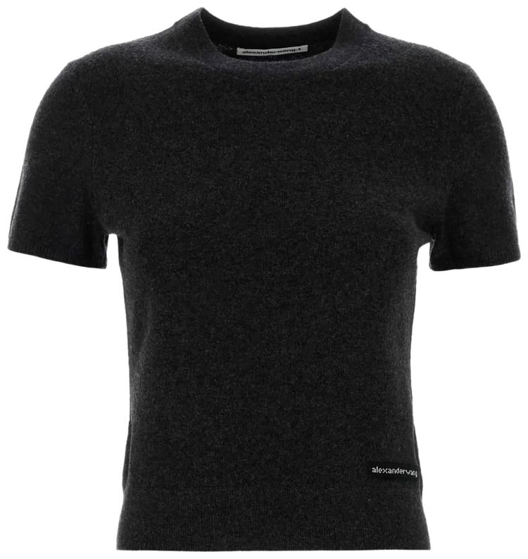 Футболка Alexander Wang с коротким рукавом и круглым вырезом, вязаная, с логотипом, серый
Футболка Alexander Wang с коротким рукавом и круглым вырезом, вязаная, с логотипом, серый