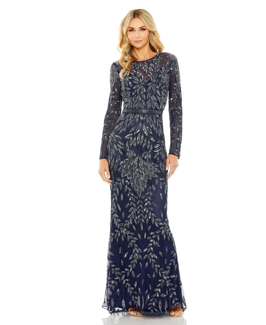 Женское платье с длинными рукавами, прозрачным вырезом и декоративной отделкой Mac Duggal, Dark Blue
Женское платье с длинными рукавами, прозрачным вырезом и декоративной отделкой Mac Duggal, Dark Blue