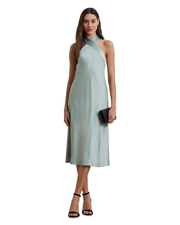 Атласное платье-халат для коктейля на бретелях Ralph Lauren, синий
Атласное платье-халат для коктейля на бретелях Ralph Lauren, синий