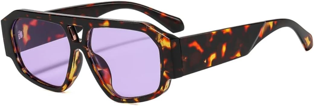 Винтажные солнцезащитные очки с двойной перемычкой, многоугольной и квадратной формой, женские, модные, конфетные оттенки, защита от УФ-излучения UV400, мужские TVTBBVV, Leopard Purple
Винтажные солнцезащитные очки с двойной перемычкой, многоугольной и квадратной формой, женские, модные, конфетные оттенки, защита от УФ-излучения UV400, мужские TVTBBVV, Leopard Purple