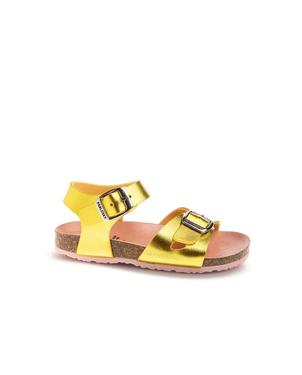 Детские сандалии из переработанных материалов с пряжкой Pablosky, желтый
Детские сандалии из переработанных материалов с пряжкой Pablosky, желтый