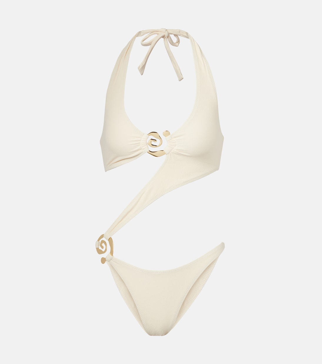 Купальник с ажурной спиральной вырезкой Halter Same, кремовый
Купальник с ажурной спиральной вырезкой Halter Same, кремовый