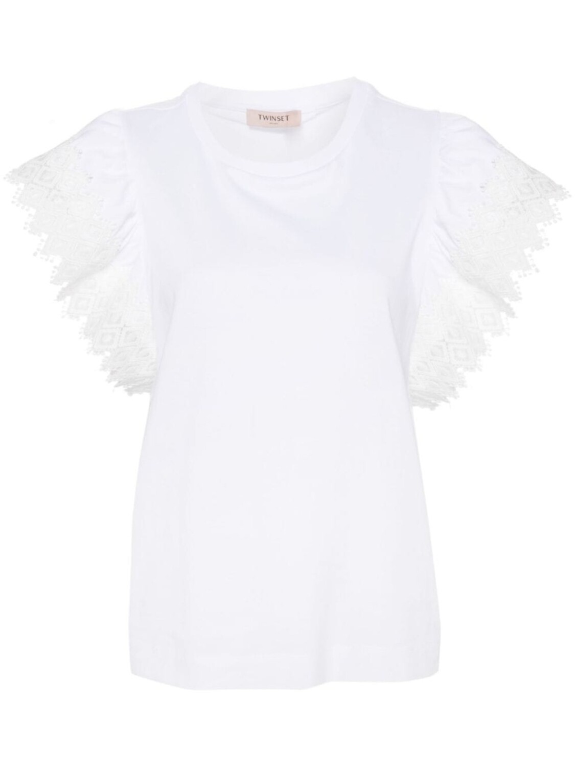 Хлопковая блузка с вышитыми рукавами TWINSET, белый
Хлопковая блузка с вышитыми рукавами TWINSET, белый