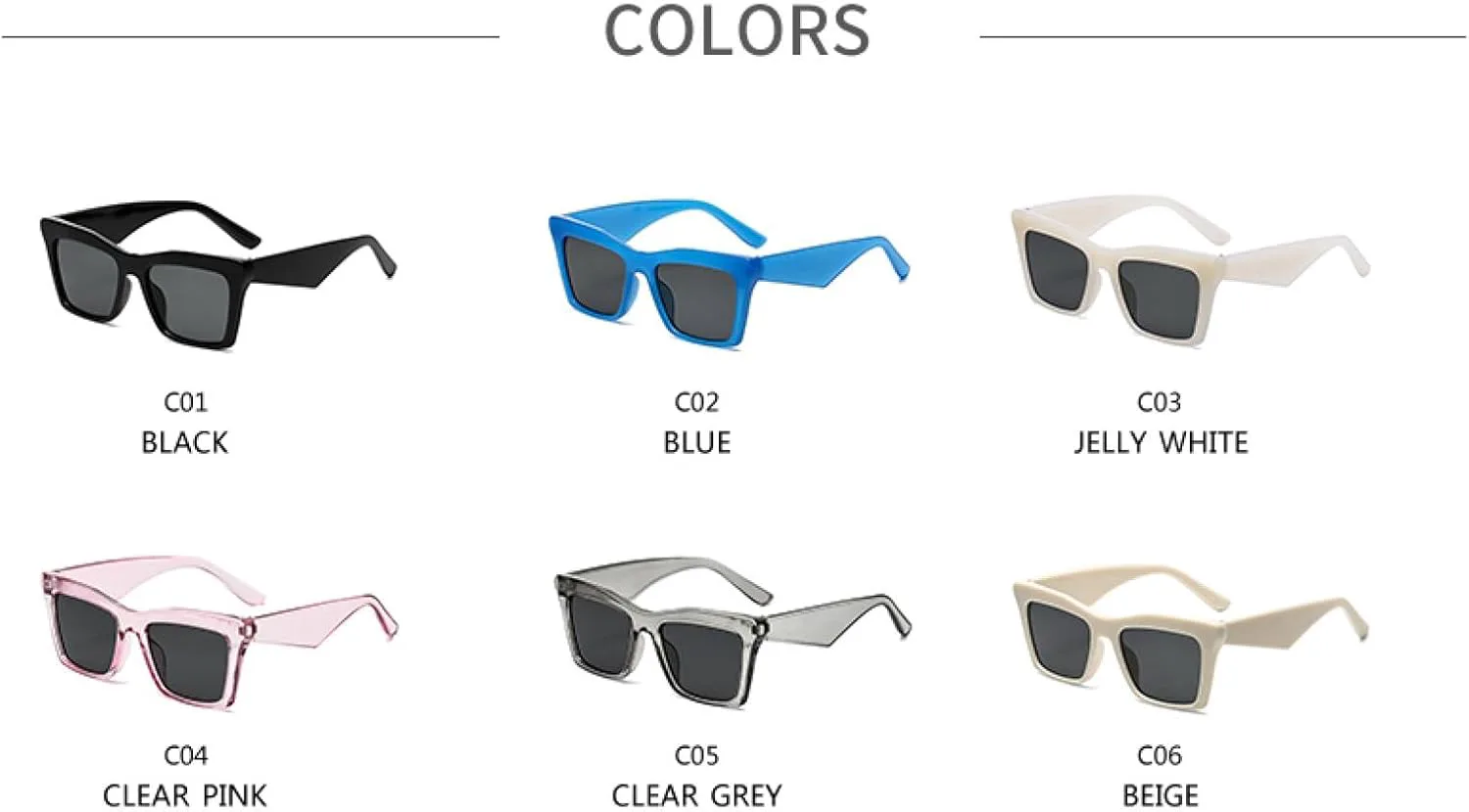 Солнцезащитные очки с защитой от УФ-излучения UV400 | Панк-стиль для женщин и мужчин | Для занятий спортом на открытом воздухе и вождения DSVIGF, Jelly White
Солнцезащитные очки с защитой от УФ-излучения UV400 | Панк-стиль для женщин и мужчин | Для занятий спортом на открытом воздухе и вождения DSVIGF, Jelly White