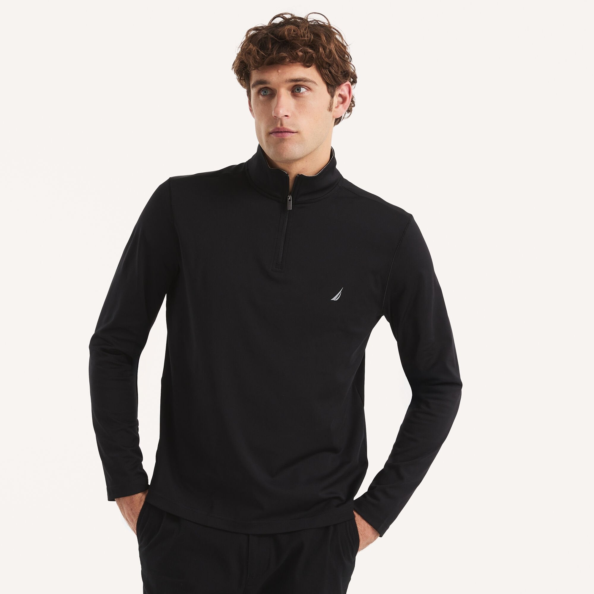 Мужская толстовка Nautica с текстурированной пряжей Interlock с застежкой-молнией на четверть, цвет true black
Мужская толстовка Nautica с текстурированной пряжей Interlock с застежкой-молнией на четверть, цвет true black