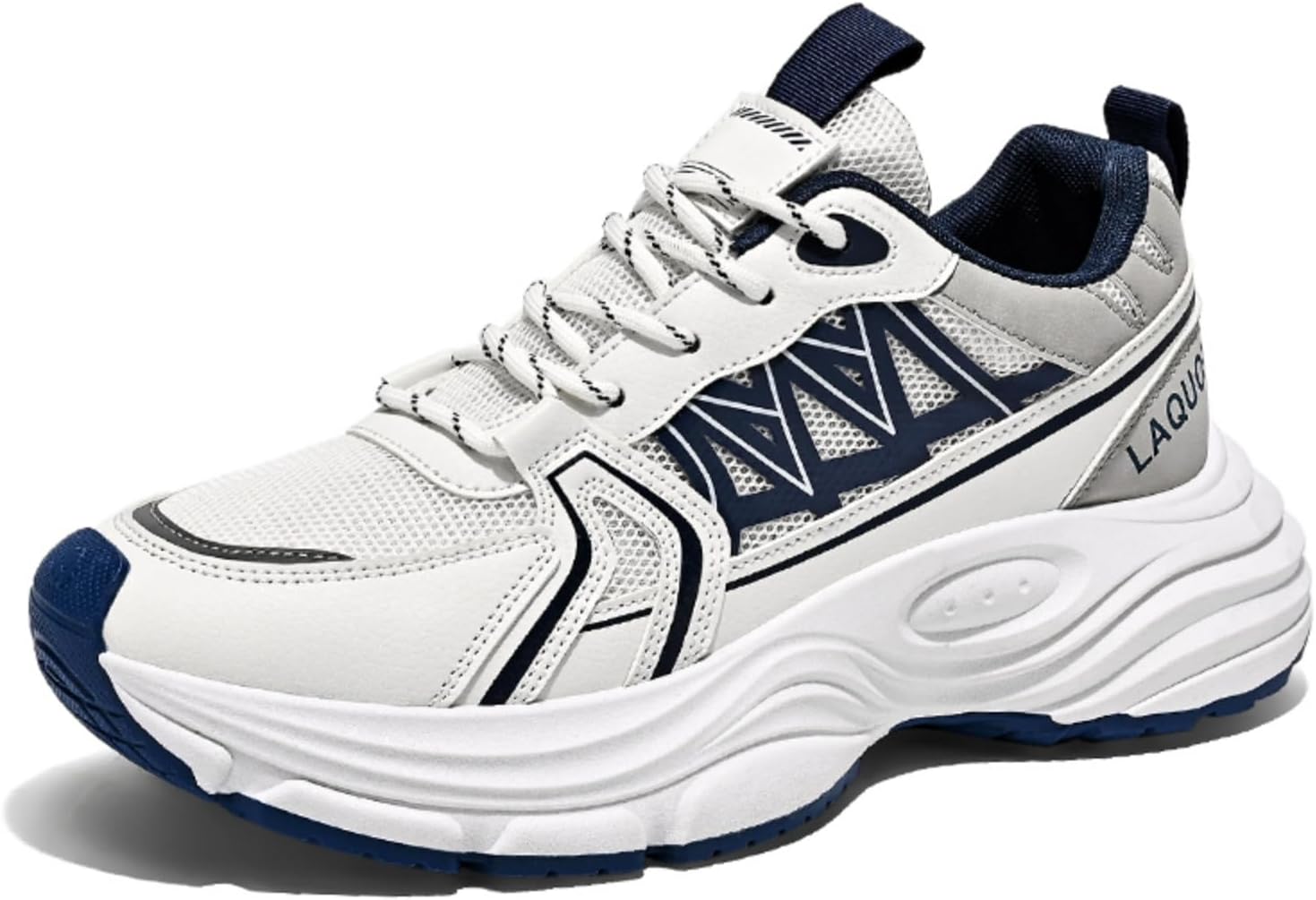 Мужские модные дышащие сетчатые кроссовки на массивной платформе со шнуровкой, повседневные мягкие толстые кроссовки в стиле «папины кроссовки», ретро-кроссовки для бега и ходьбы Netehadi, белый/синий
Мужские модные дышащие сетчатые кроссовки на массивной платформе со шнуровкой, повседневные мягкие толстые кроссовки в стиле «папины кроссовки», ретро-кроссовки для бега и ходьбы Netehadi, белый/синий