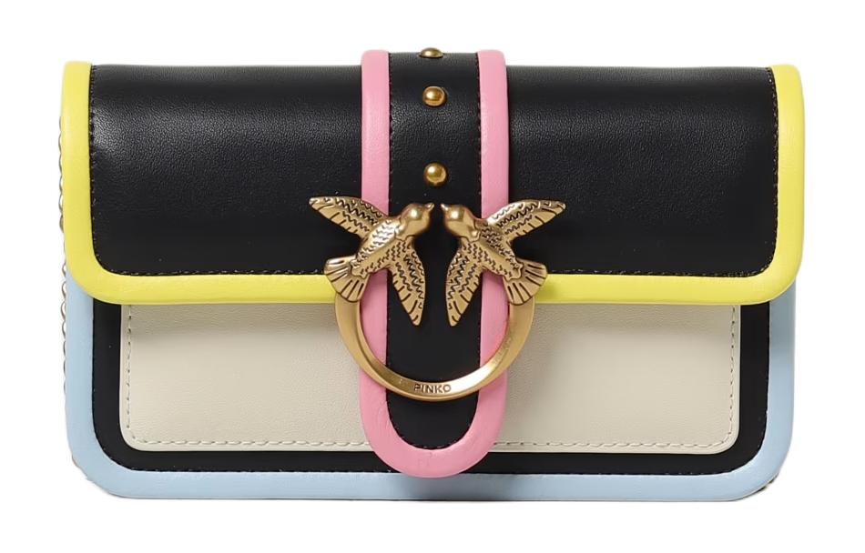 PINKO Гладкая кожаная сумка через плечо черная женская
PINKO Гладкая кожаная сумка через плечо черная женская