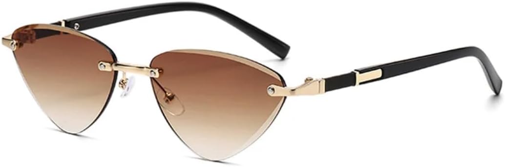 Солнцезащитные очки с защитой от УФ-излучения UV400 | Безрамочные очки с градиентными линзами "кошачий глаз" | Для женщин и мужчин | Для занятий спортом на открытом воздухе и вождения DSVIGF, Gold-lightbrown
Солнцезащитные очки с защитой от УФ-излучения UV400 | Безрамочные очки с градиентными линзами "кошачий глаз" | Для женщин и мужчин | Для занятий спортом на открытом воздухе и вождения DSVIGF, Gold-lightbrown