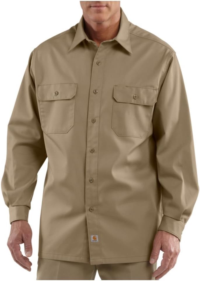 Carhartt мужская рабочая рубашка с длинным рукавом Big & Tall Twill, Khaki
Carhartt мужская рабочая рубашка с длинным рукавом Big & Tall Twill, Khaki