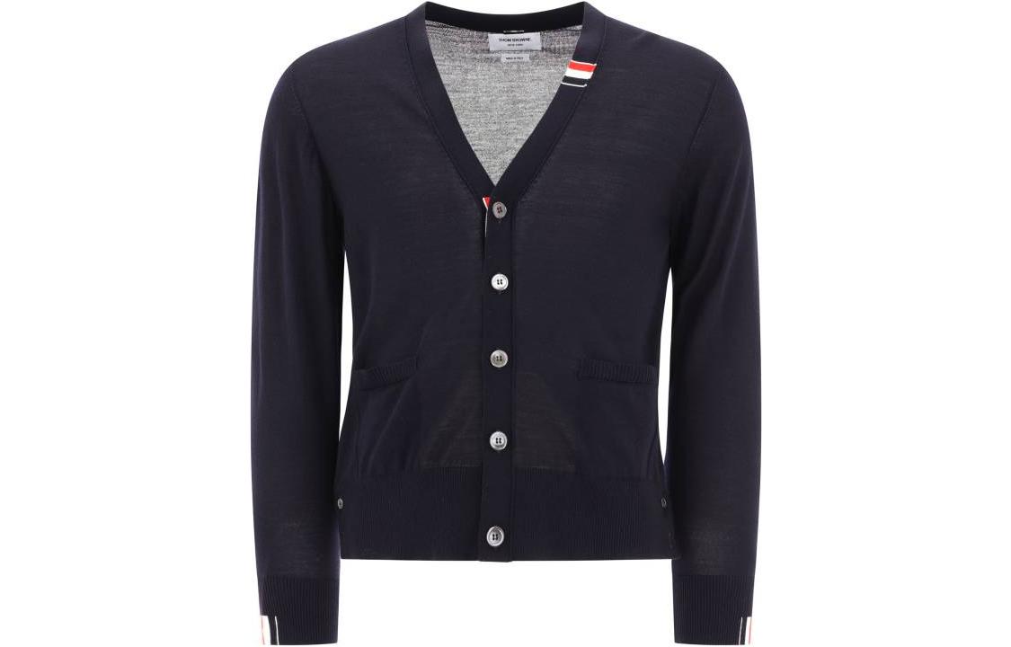 Кардиган на пуговицах вязаный THOM BROWNE, Синий
Кардиган на пуговицах вязаный THOM BROWNE, Синий