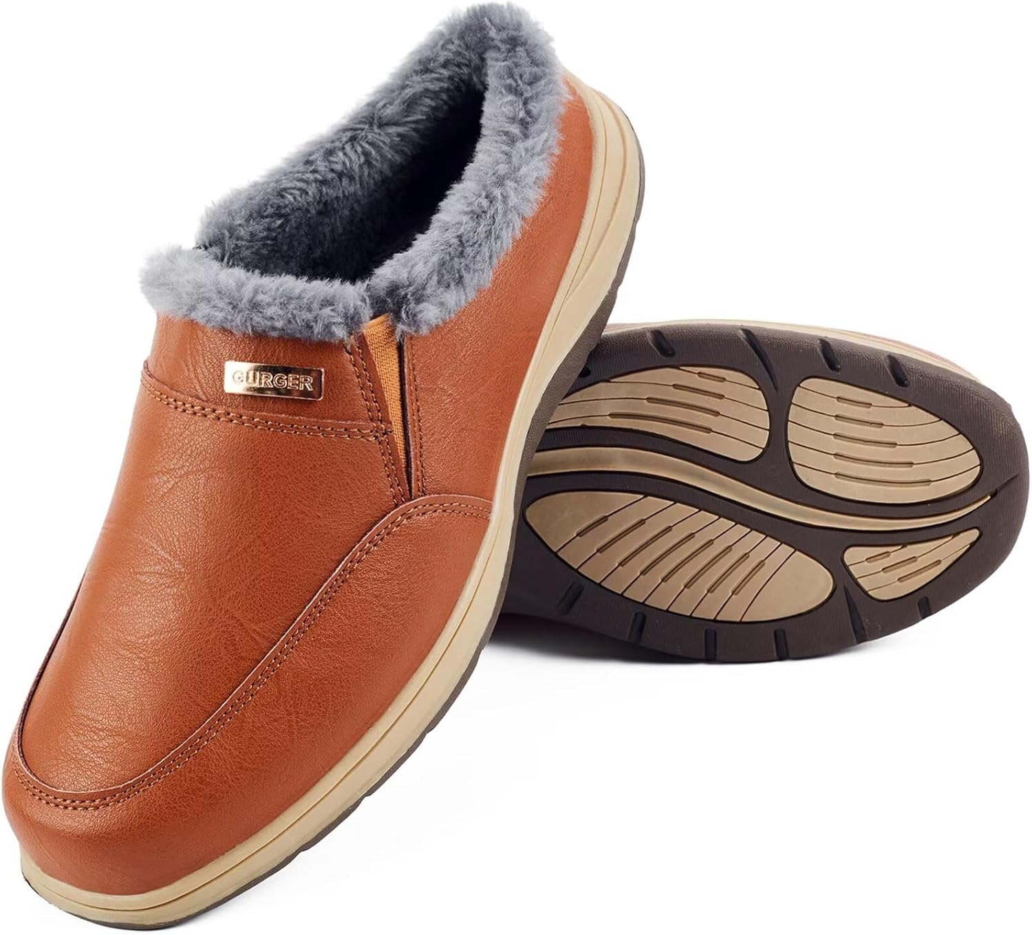 Мужские кожаные тапочки BUGUKI с плюшевой подкладкой, шлепанцы и сабо, зимние теплые домашние тапочки с нескользящей резиновой подошвой, коричневый
Мужские кожаные тапочки BUGUKI с плюшевой подкладкой, шлепанцы и сабо, зимние теплые домашние тапочки с нескользящей резиновой подошвой, коричневый