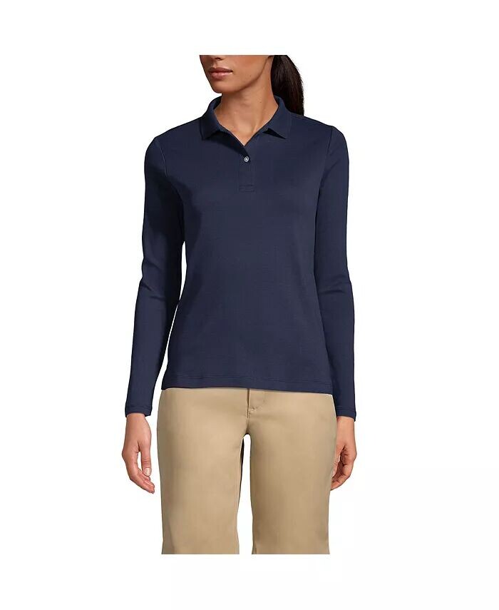 Женская школьная форма с длинным рукавом, женская рубашка-поло с интерлоком Lands' End, синий
Женская школьная форма с длинным рукавом, женская рубашка-поло с интерлоком Lands' End, синий