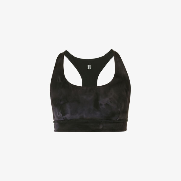 Двусторонний спортивный бюстгальтер из эластичного нейлона с принтом Sweaty Betty, черный
Двусторонний спортивный бюстгальтер из эластичного нейлона с принтом Sweaty Betty, черный