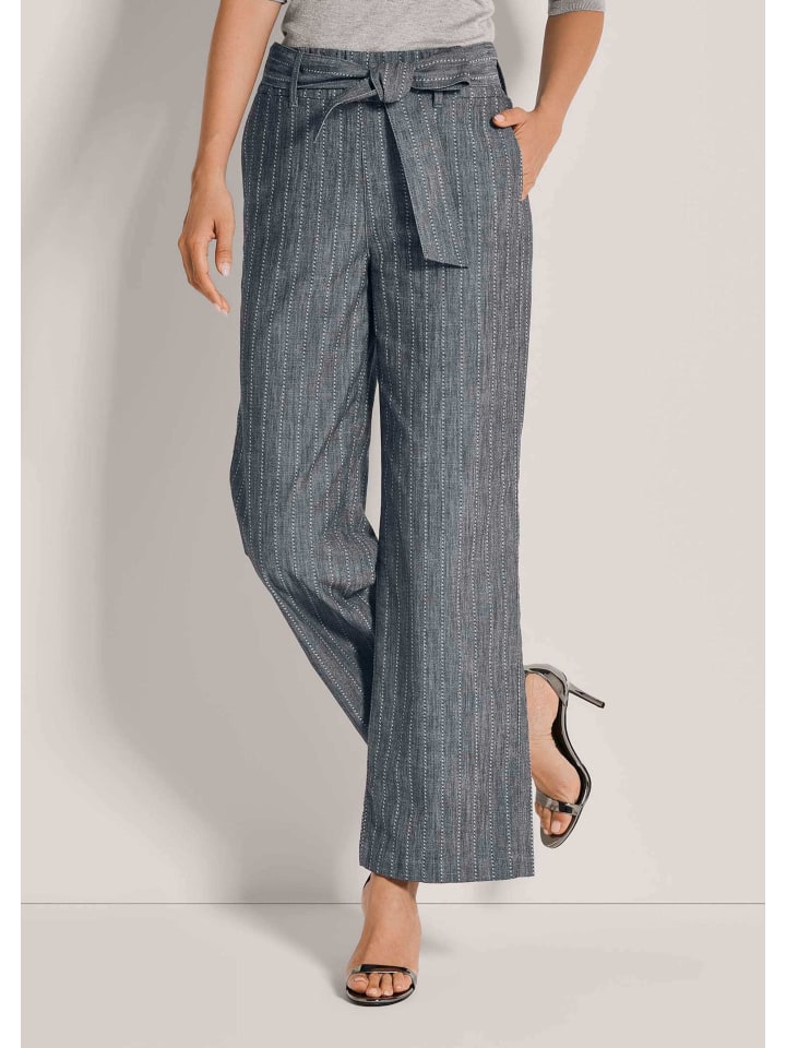 MADELEINE Широкие брюки-бандо дымчато-синего цвета
MADELEINE Широкие брюки-бандо дымчато-синего цвета