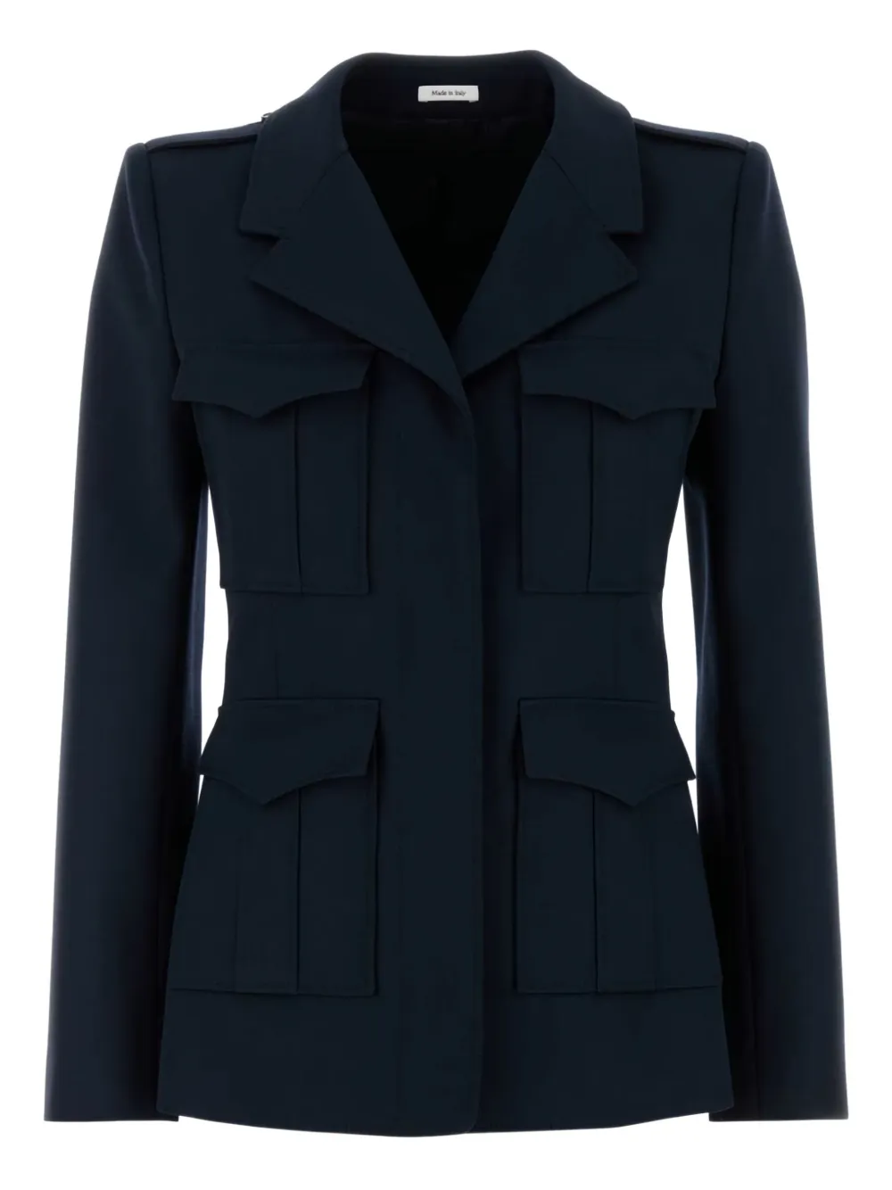 Шерстяной пиджак с карманами Alexander McQueen, синий
Шерстяной пиджак с карманами Alexander McQueen, синий