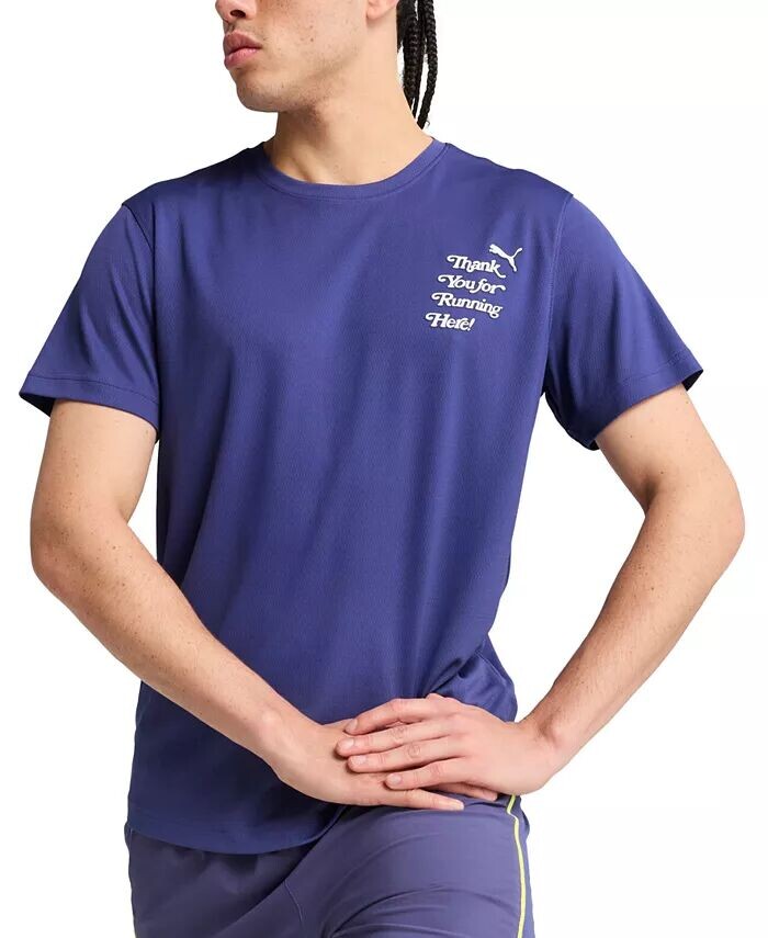 Мужская футболка с надписью «Спасибо, что бежишь сюда» Puma, синий
Мужская футболка с надписью «Спасибо, что бежишь сюда» Puma, синий