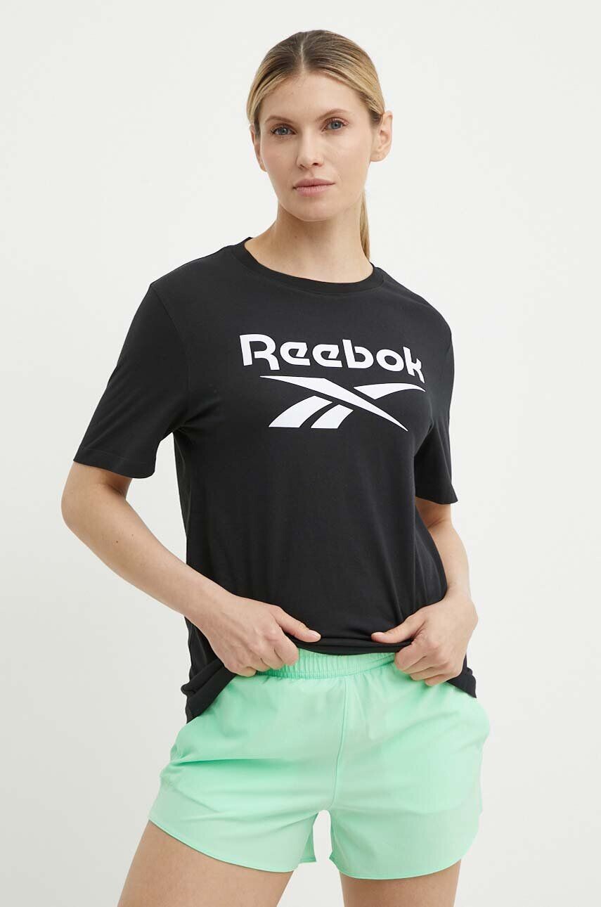 Фирменная хлопковая футболка Reebok, черный
Фирменная хлопковая футболка Reebok, черный